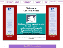 Tablet Screenshot of giftfromwithin.org